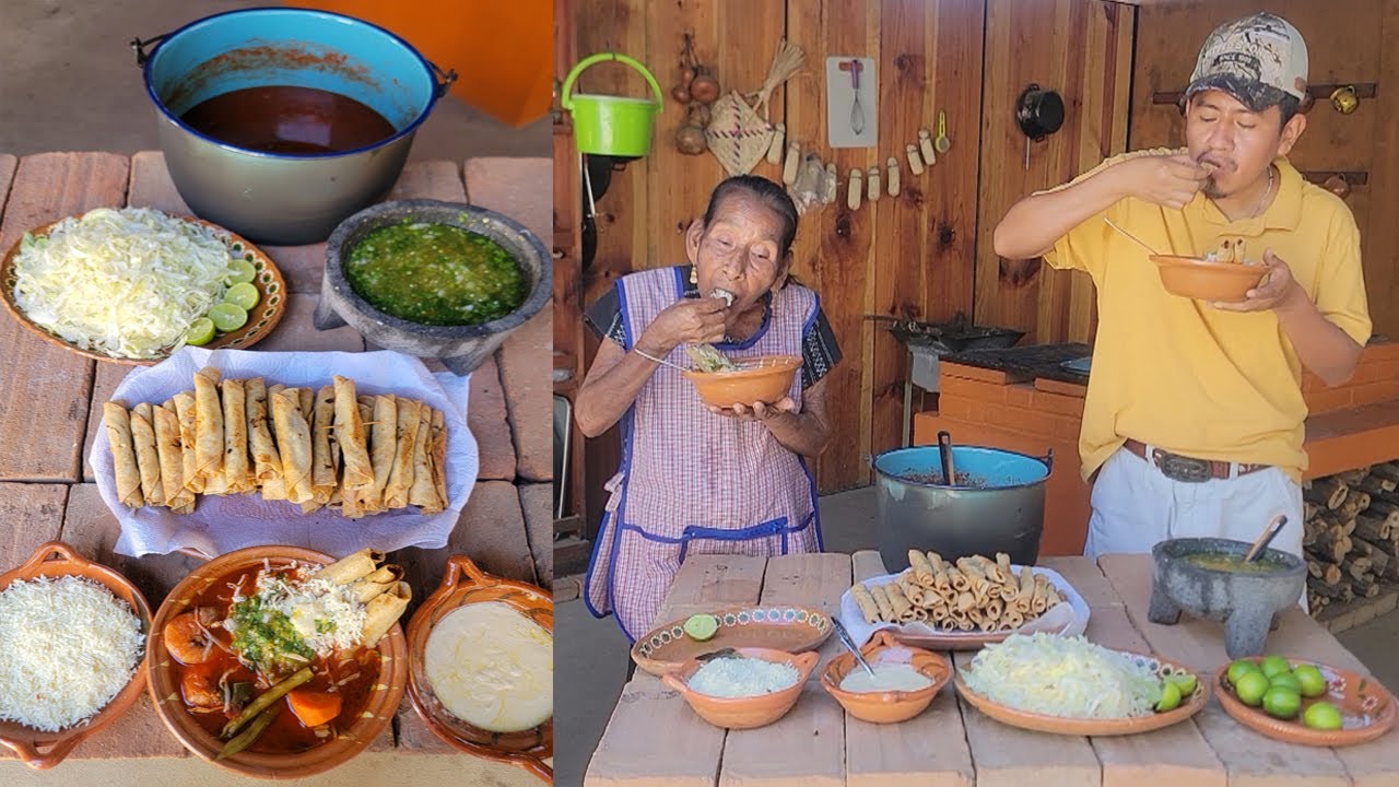 Tienen Que Probarlos, TACOS DORADOS DE CAMARON CON UN CONSOME RIQUISIMO | Doña Lupita