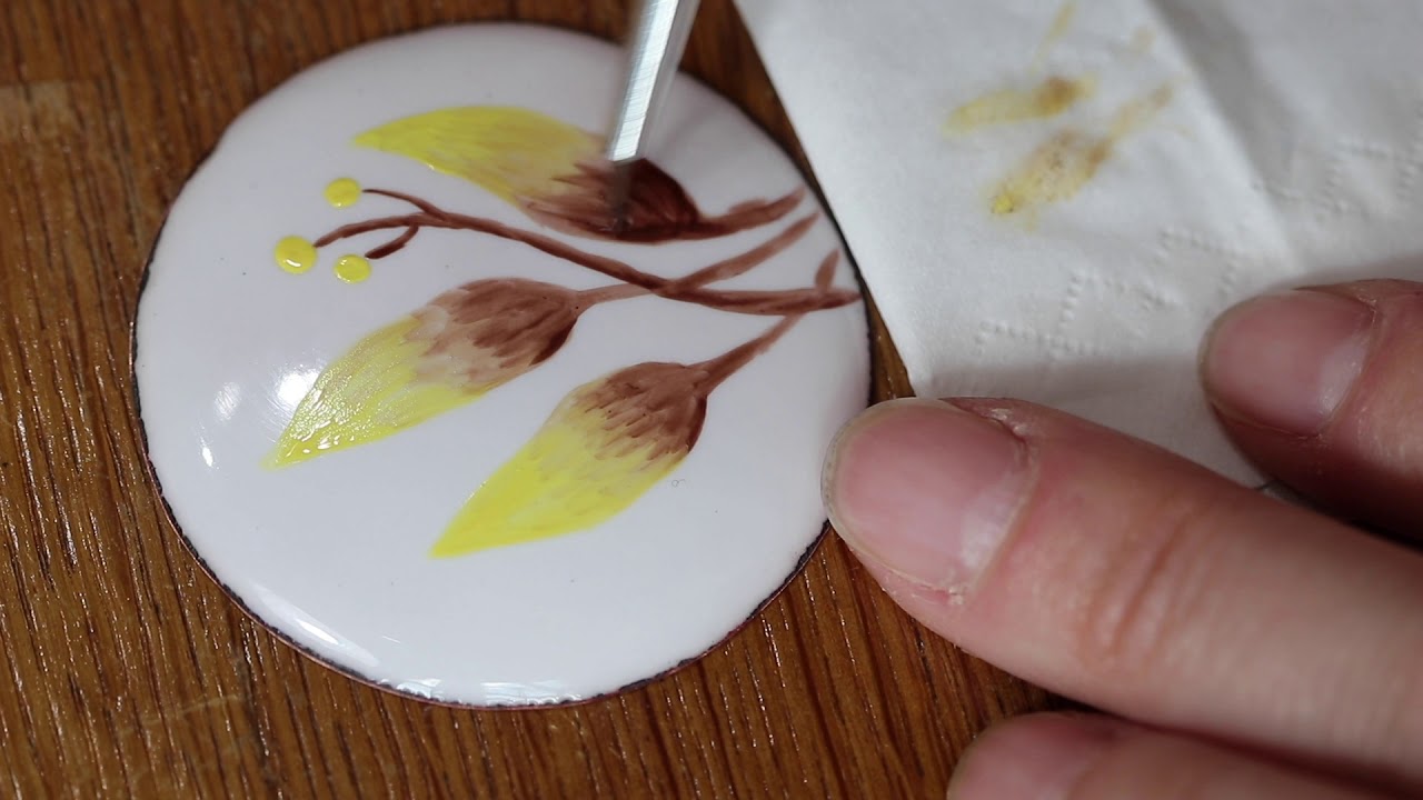 Painting on Enamel part 1 - enamel Workshop