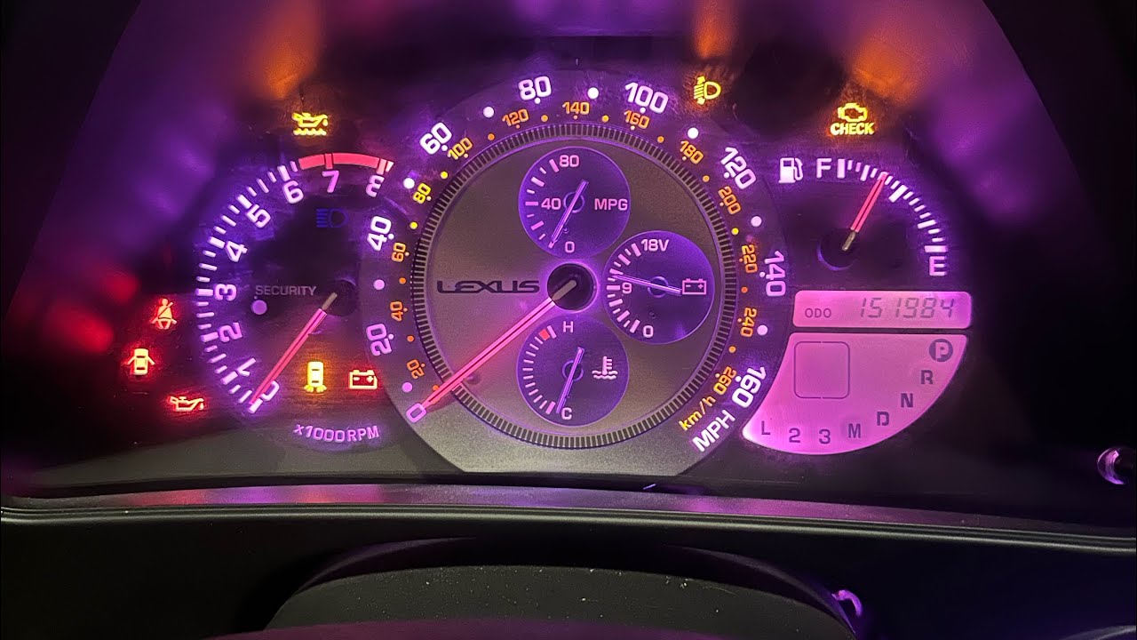 Lexus IS300 Install LED Cluster/Climate Control/Key Ring 1999-2005