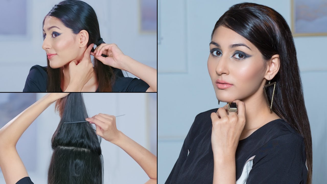 Kim Kardashian Inspired Sleek & Straight Hairstyle - Hairstyles for Women - Glamrs