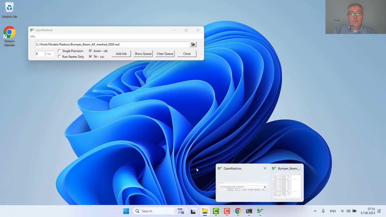 How to use OpenRadioss - Quick demo (windows 11)