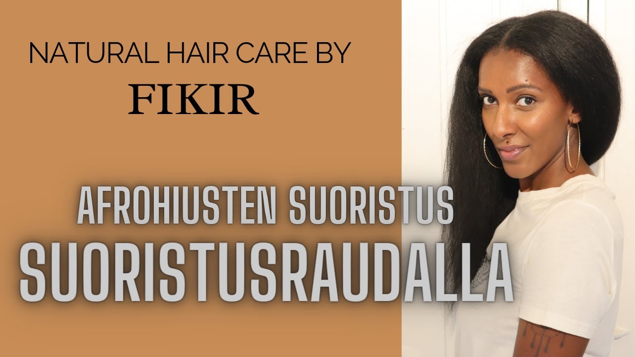 Afrohiustenhoito /Afrohiusten suoristus suoristusraudalla / Flat iron natural hair