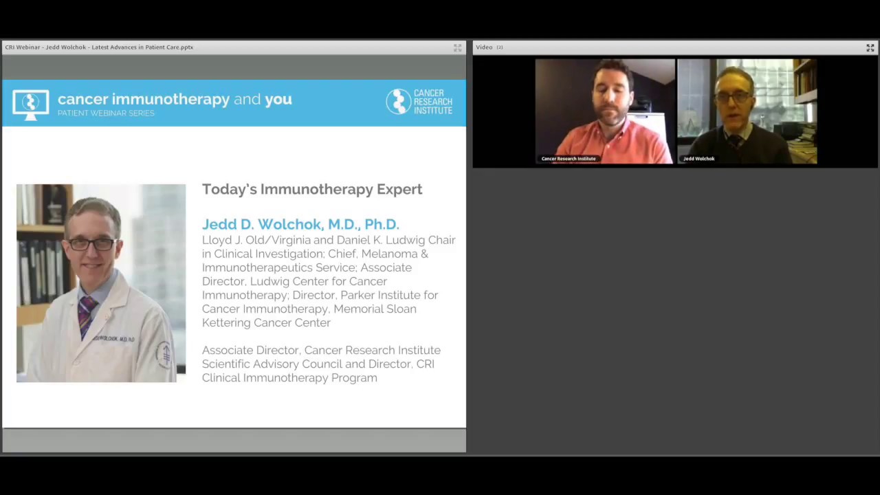 Cancer Immunotherapy Update: Latest Advances in Patient Care, with Dr. Jedd D. Wolchok