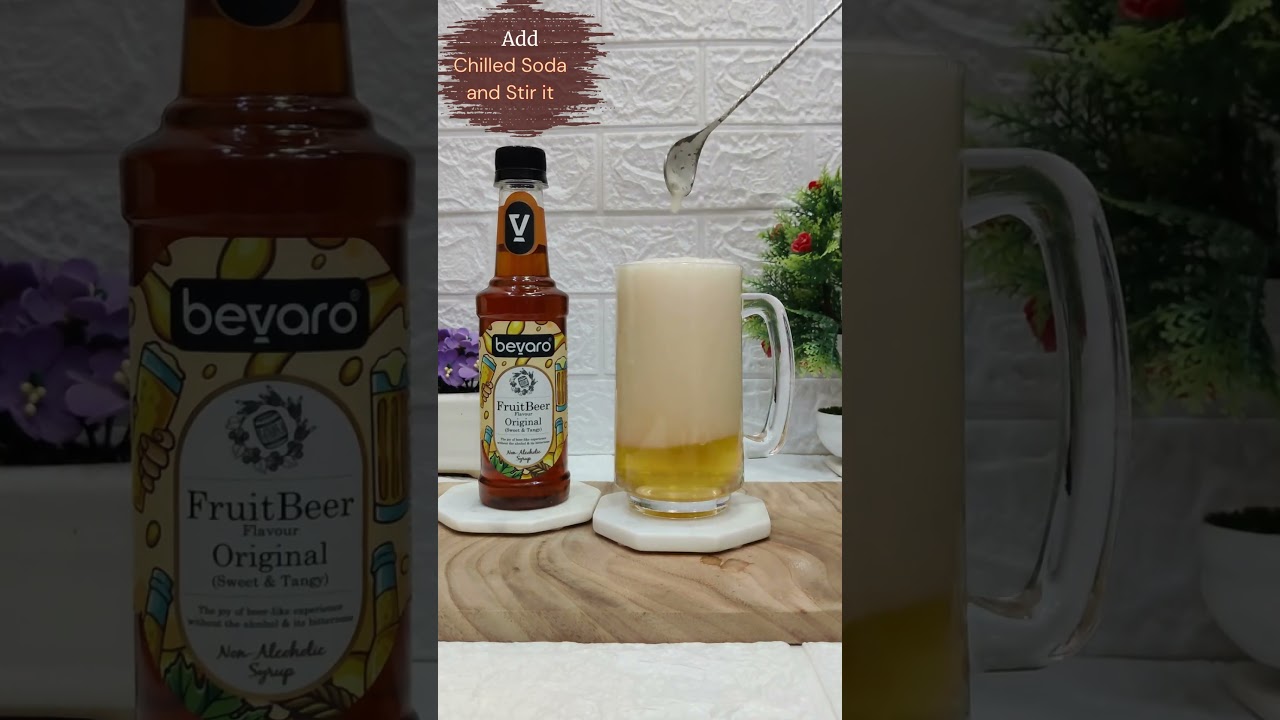 Non-alcoholic fruit beer. Make at home in 2 mins