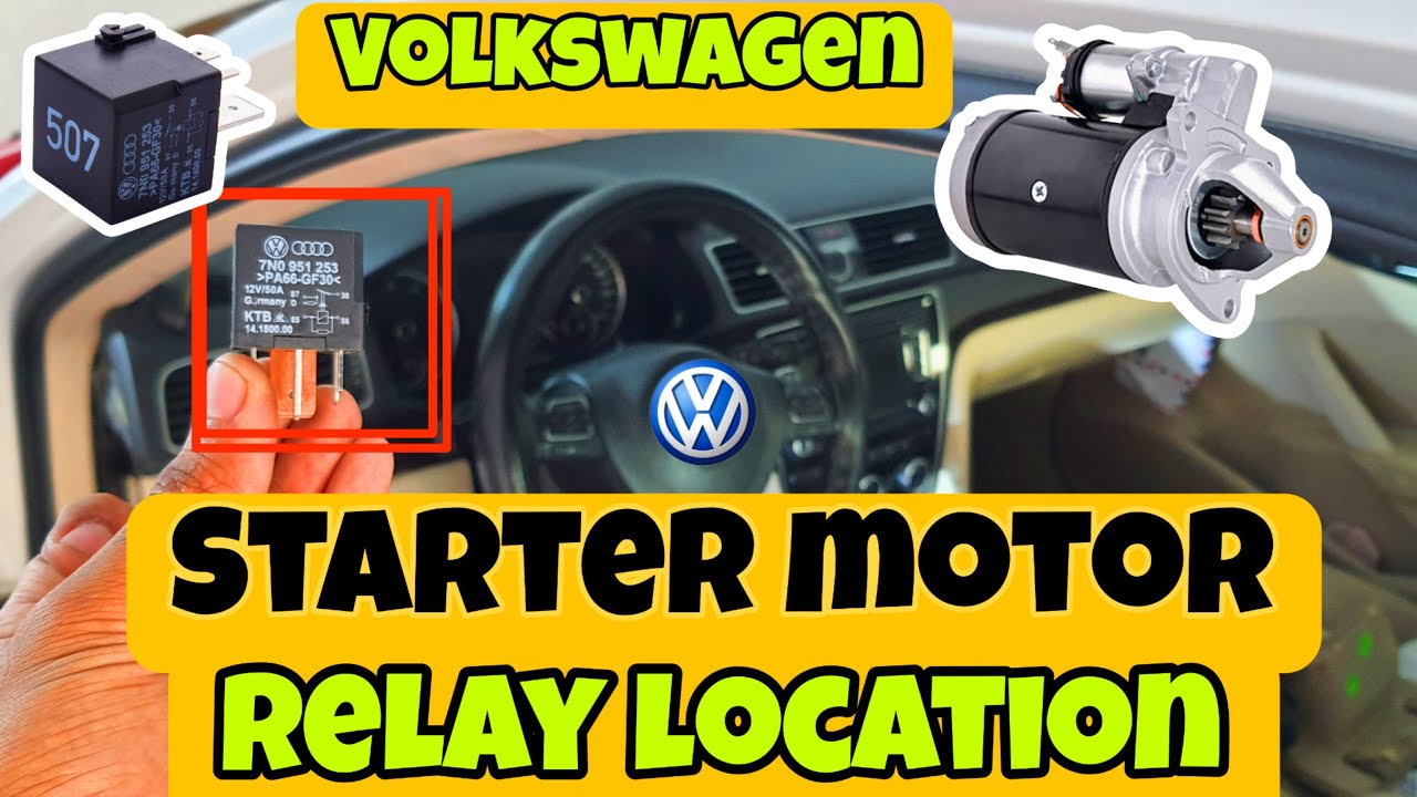 РАСПОЛОЖЕНИЕ РЕЛЕ СТАРТЕРА VOLKSWAGEN PASSAT.