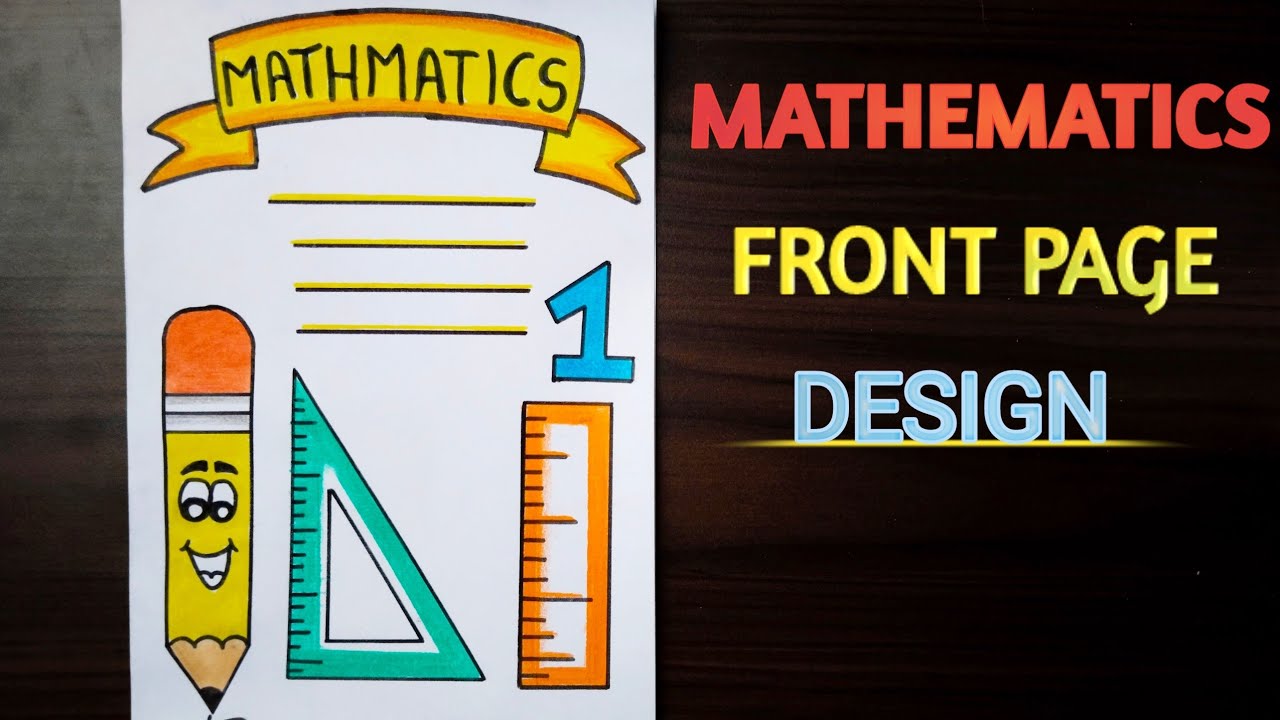 Front Page Design Of Mathematics Project / Border Design For Math Project /  Math Cover page Design