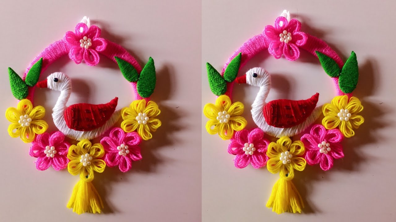 Best out of waste craft!! DIY Woolen birds wall hanging!! DIY Home decor ideas!! woolen craft!!