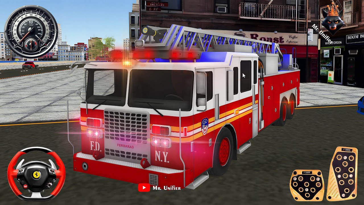 Rosenbauer Firefighter Rescue Mission - Fire Truck Simulator NCT Siren Sound! | Android Gameplay iOS