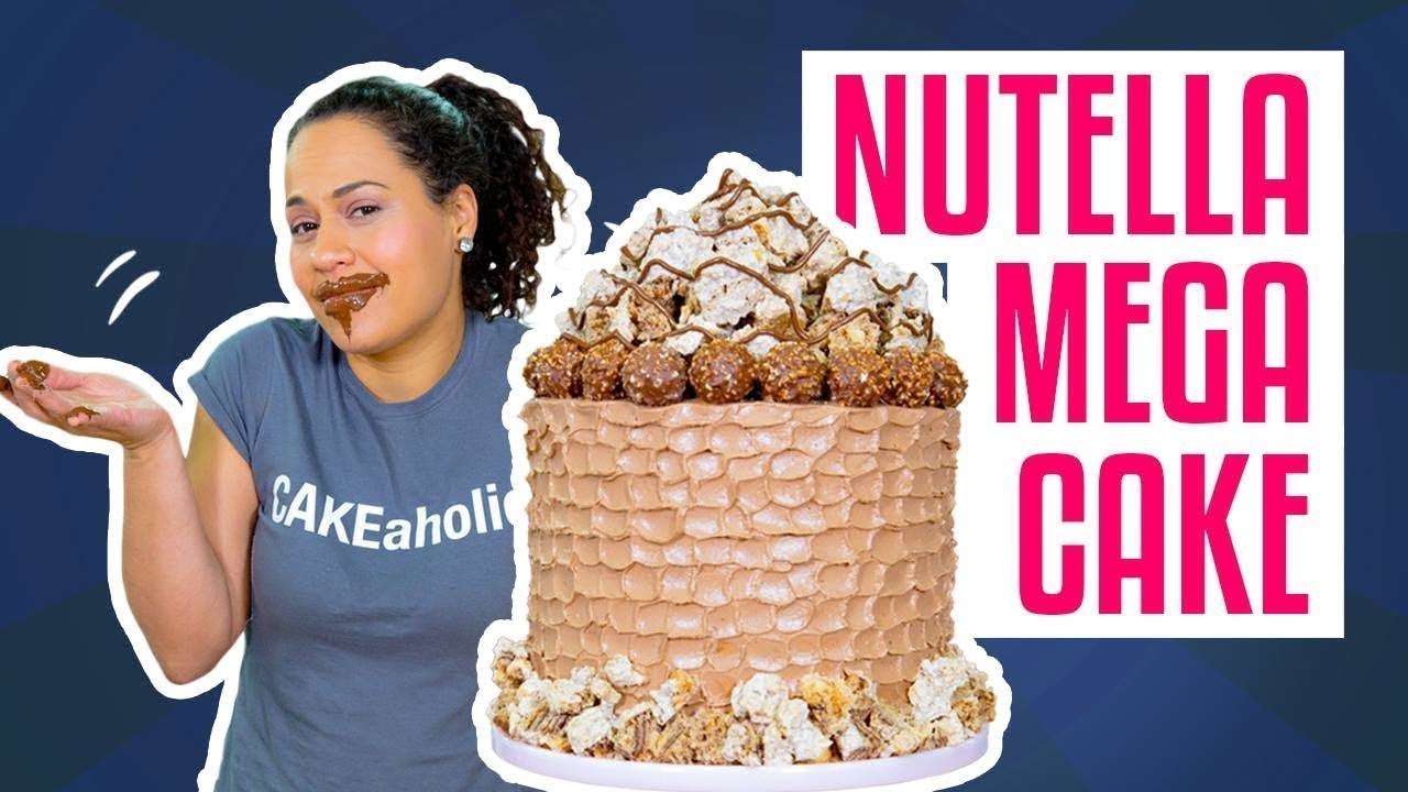 How To Make A MEGA NUTELLA CAKE | Hazelnut MERINGUE & BUTTERCREAM | Yolanda Gampp | How To Cake It