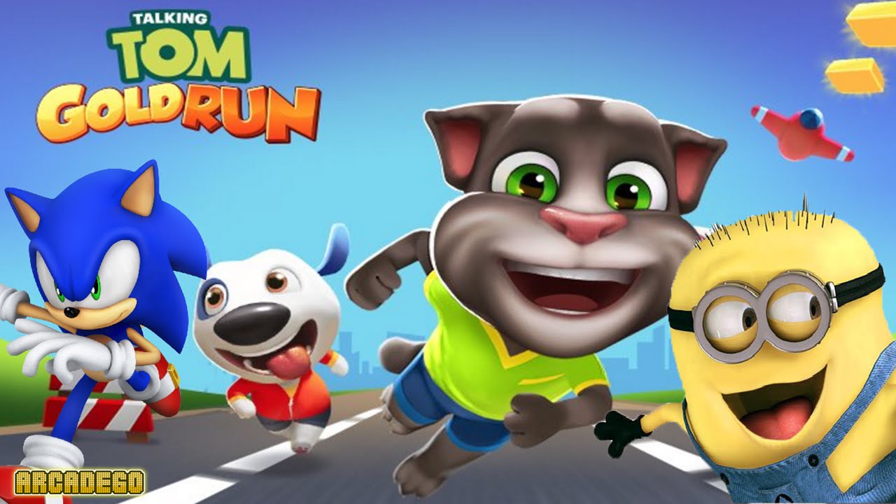 Talking Tom Gold Run VS Sonic Dash 2: Sonic Boom - Despicable Me 2 Minion Rush Summer Beach Run