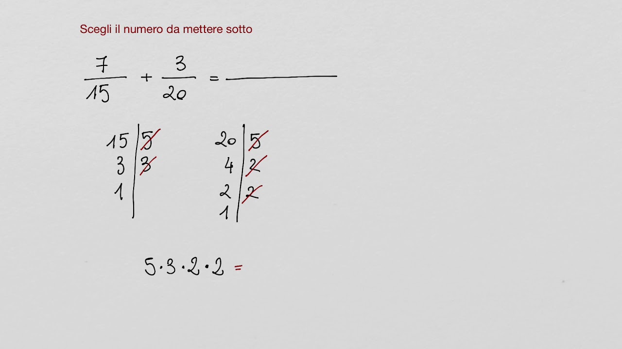 m.c.m. minimo comune multiplo