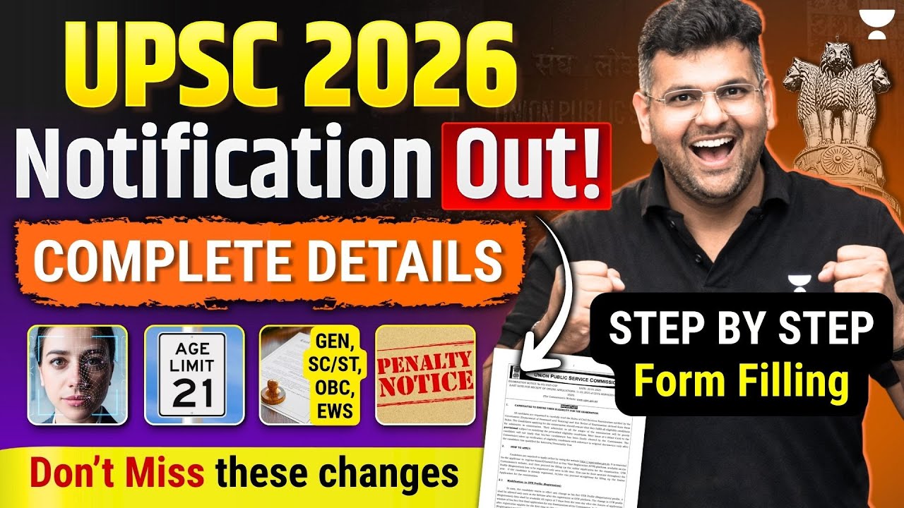 UPSC CSE 2026 Official Notification Explained | Eligibility, Age, Attempts, OTR, Form Filling