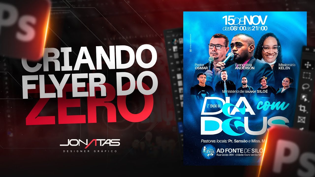 Aula #36 | CRIANDO FLYER DE EVENTO | CLIENTE REAL | #photoshop #designercristão #designcompropósito