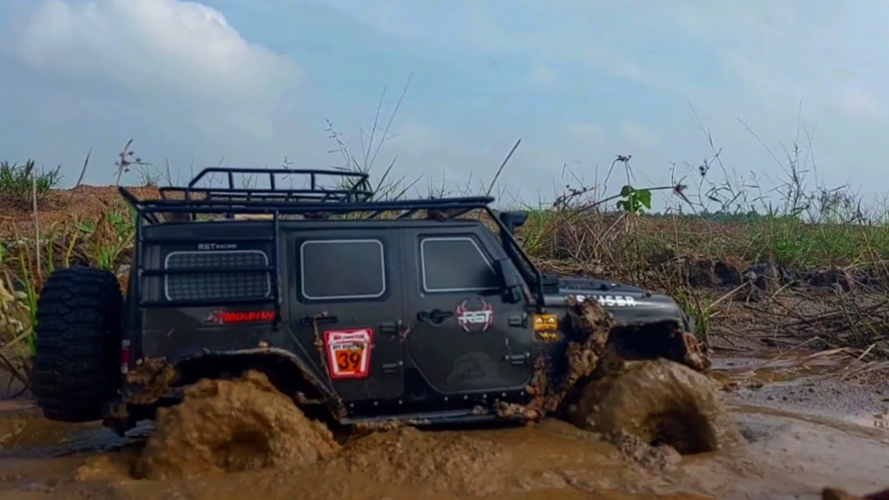 RC Crawler 1/10 | 4x4 Jeep Stuck in Muddy Road | Ultimate Rc Trucks Off Road Adventure