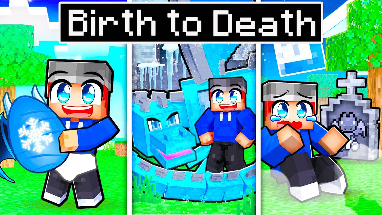 BIRTH TO DEATH of an ICE DRAGON in Minecraft!