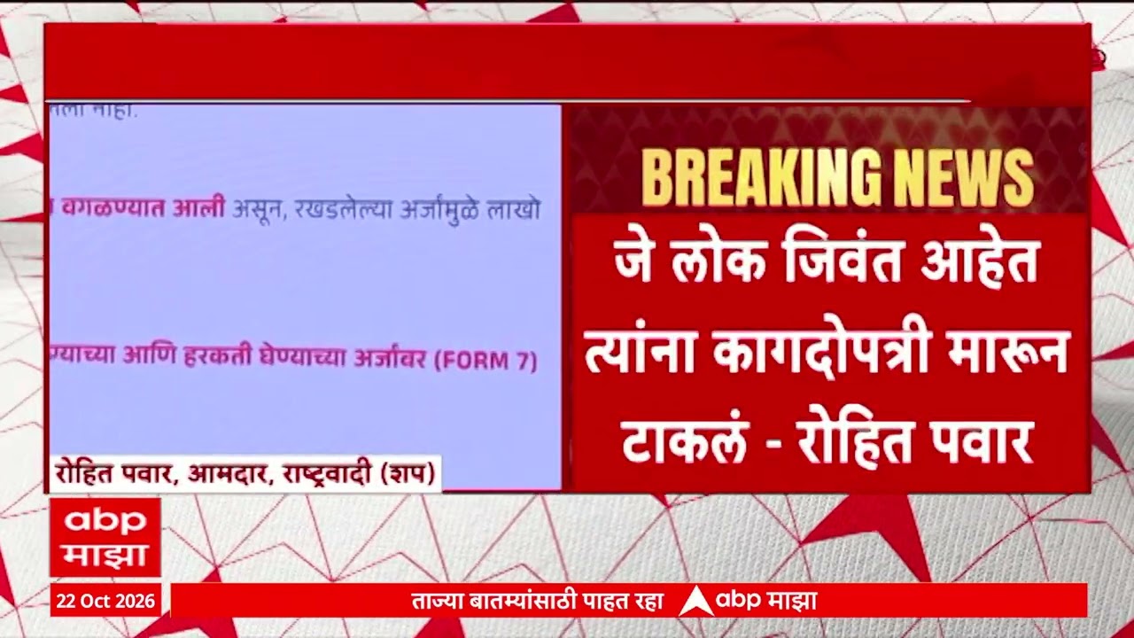 Rohit Pawar यांच्याकडून महाराष्ट्र व्होट चोरी वेबसाईट लॉन्च;SIR मधील त्रुटींचे पुरावे देण्याचं आवाहन