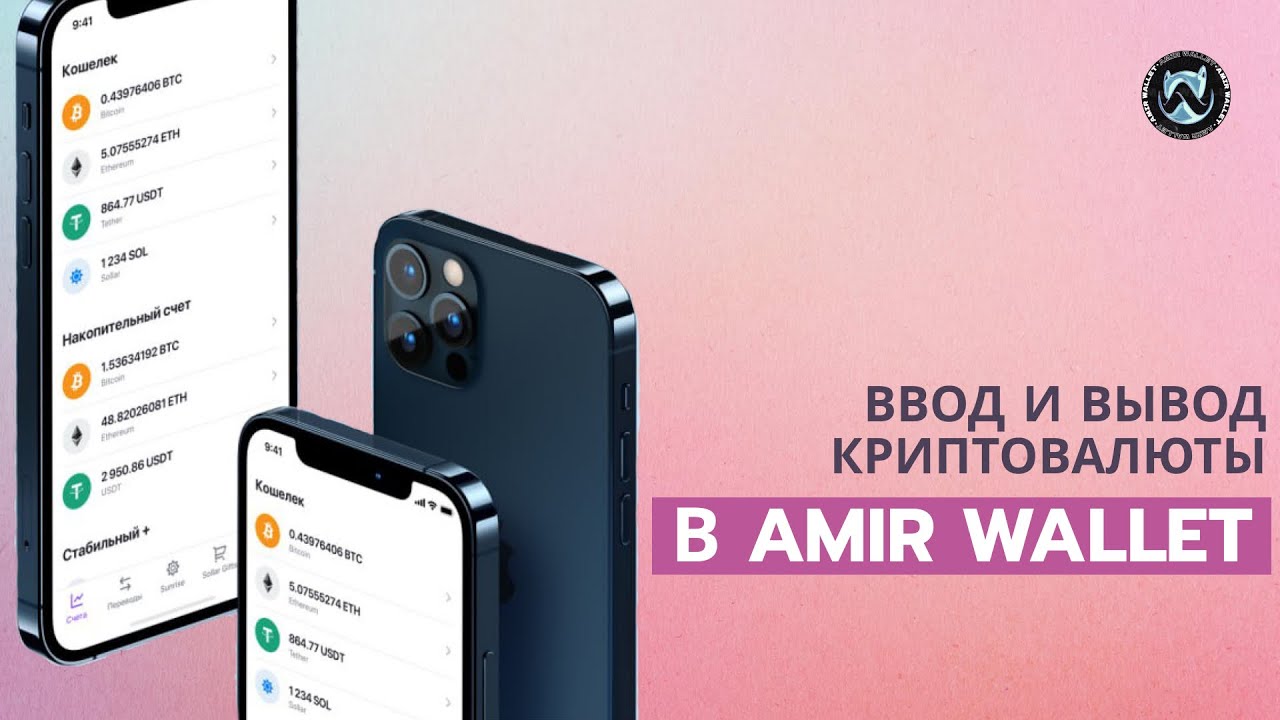 Пополнение и вывод криптовалюты в Amir Wallet