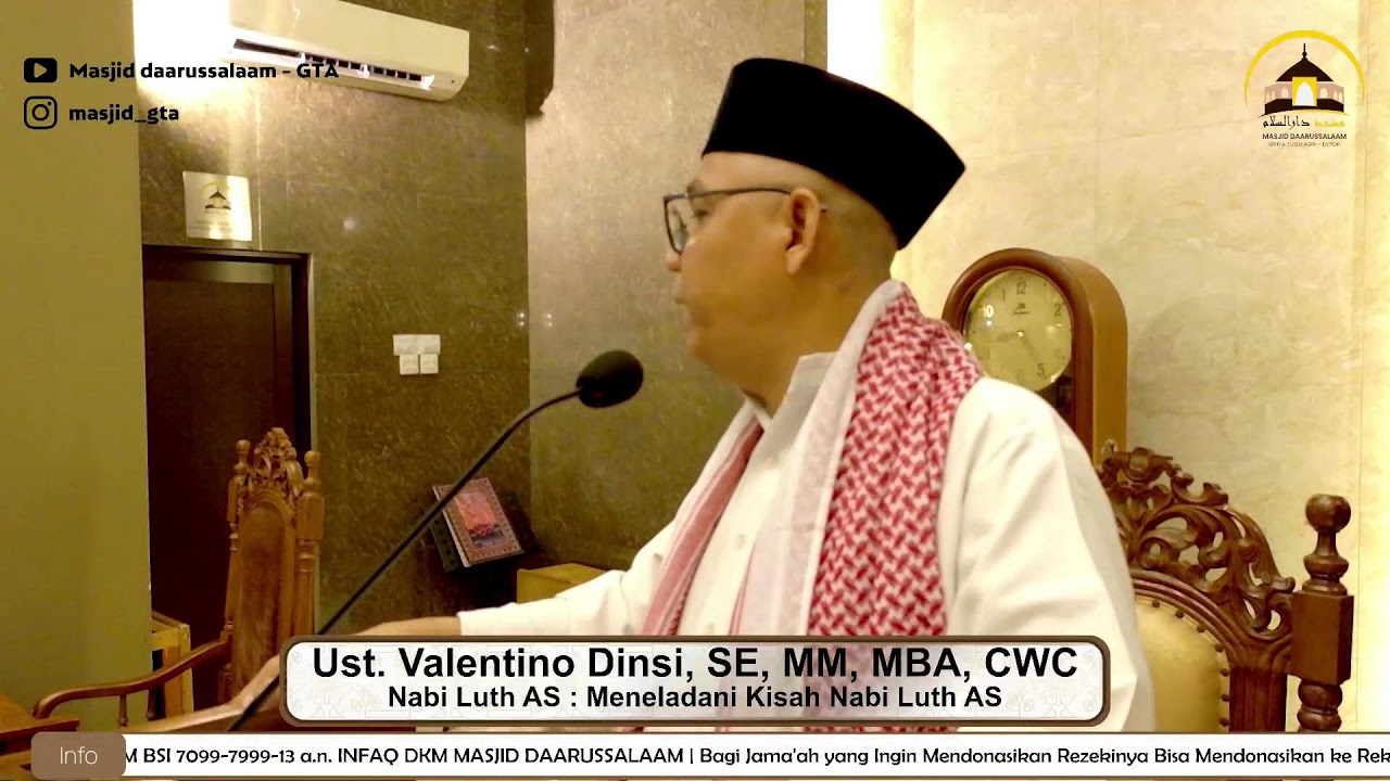 Ceramah Tarawih 13 Ramadhan 1447H  | Nabi Lut AS | Ust. Valentino Dinsi, SE, MM, MBA, CWC