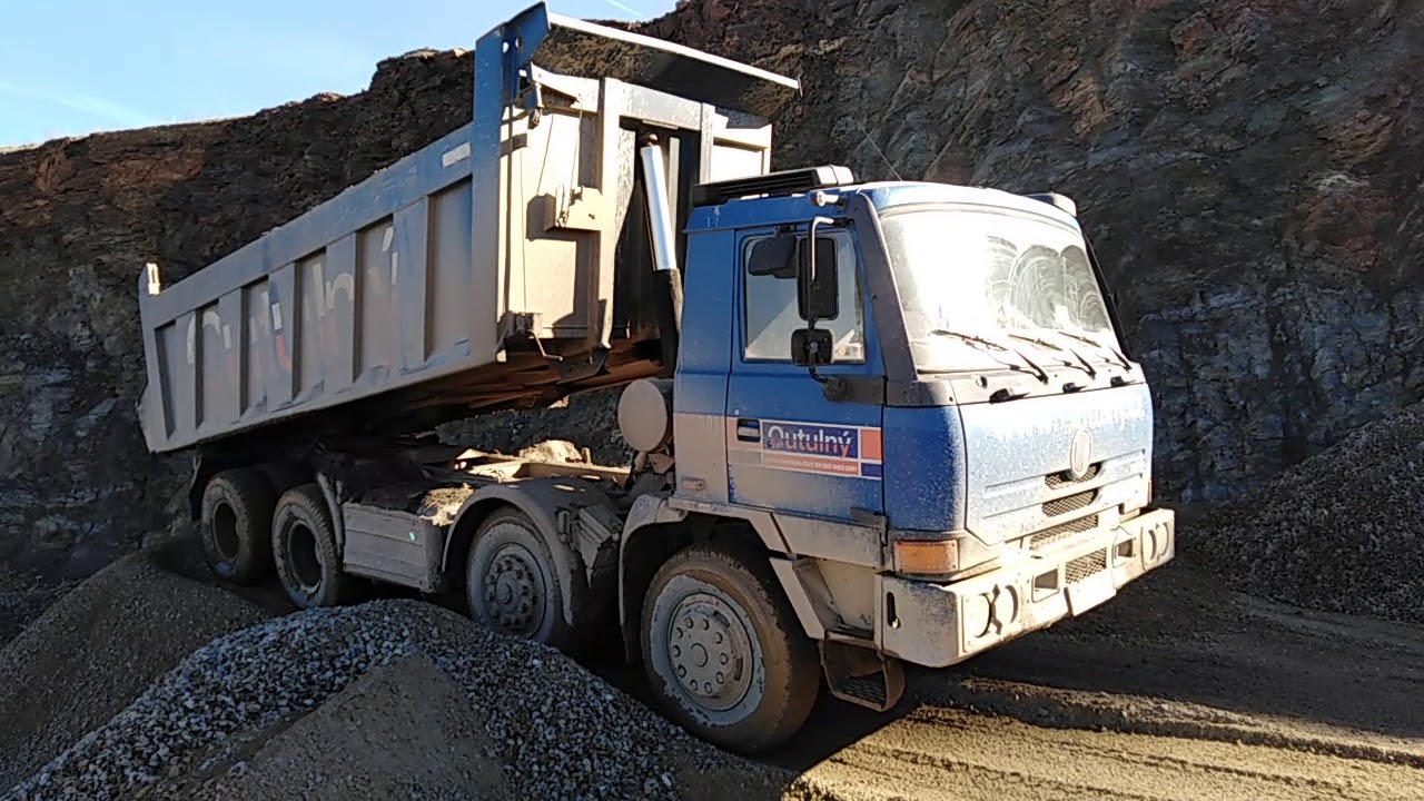 TATRA 815 TERRNO1 8X8 S1 EURO 3 - Lom Rančířov - převoz drtiva - 1.vykládka