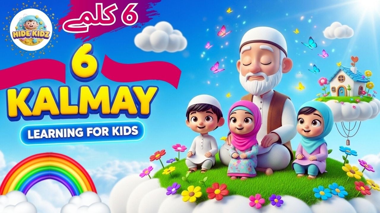 6 Kalmay Learning for Kids | Easy Islamic Dua with Love 💖🕌 #viral #kids #kidsvideo #islam