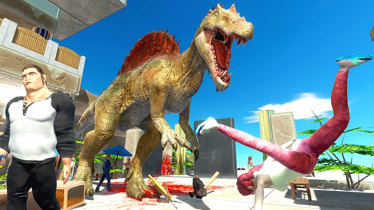 DINOSAURS Invade Mall Filled with People - Animal Revolt Battle Simulator