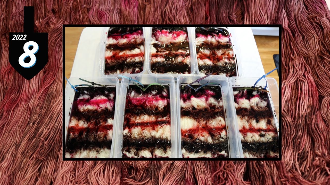 Dyeing Yarn with Browns and Pinks in a Shoe Box (2022 Chanukah Night 8)