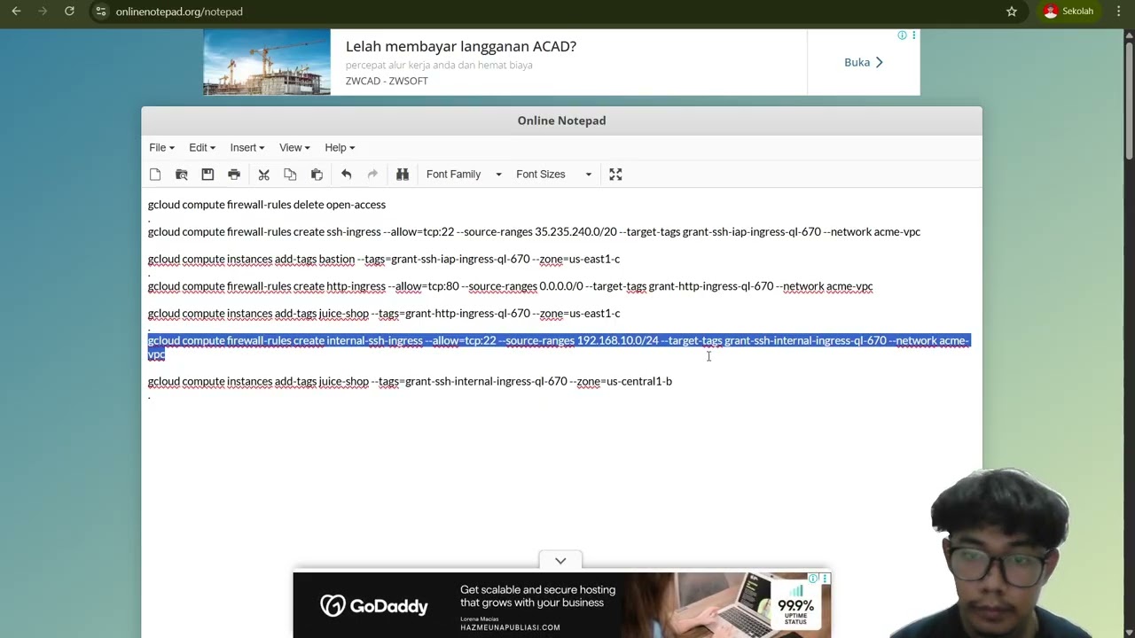 MODUL 7 - Build a Secure Google Cloud Network: Challenge Lab
