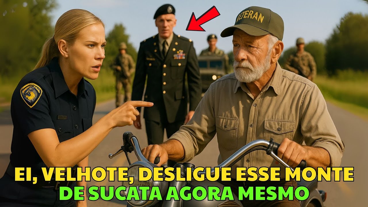 Pararam a moto errada — minutos depois, 50 soldados em Humvees chegaram com um capitão.
