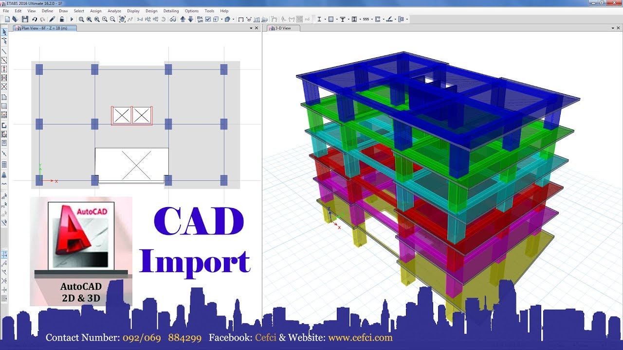 ETABS 2016 CAD IMPORT