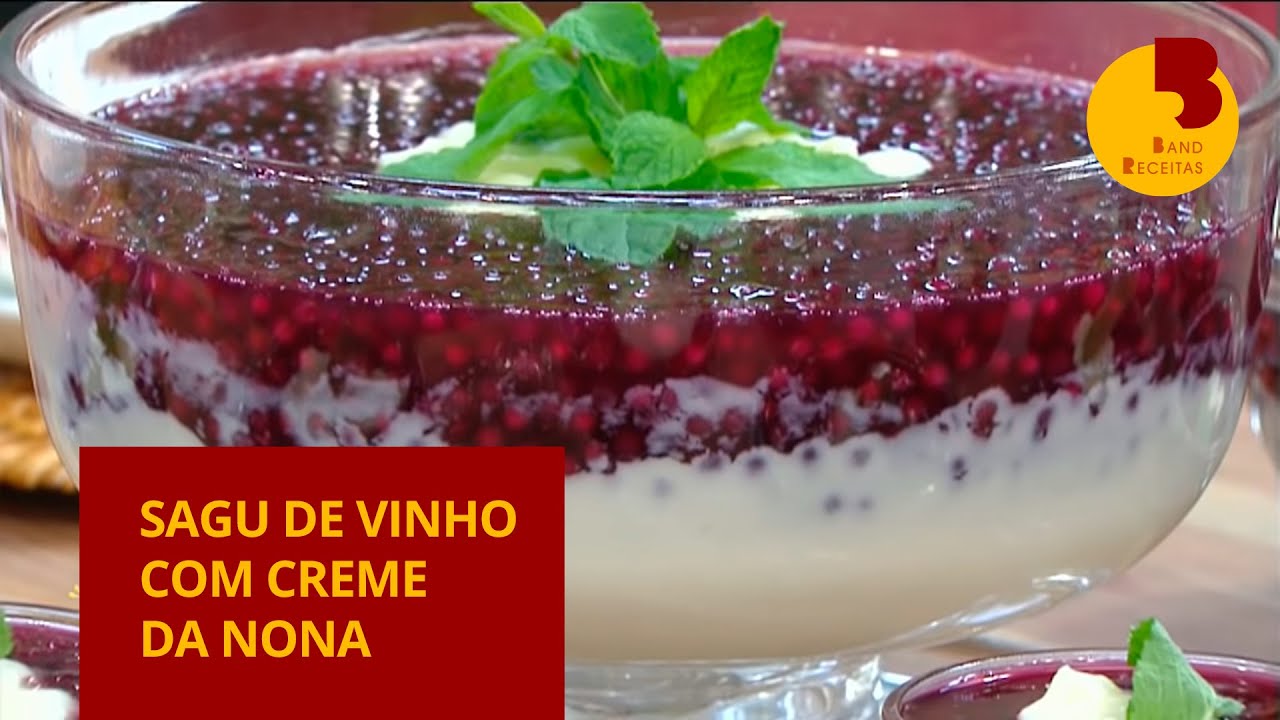 Sagu de vinho com creme da Nona | Chef Celso | Melhor da Tarde