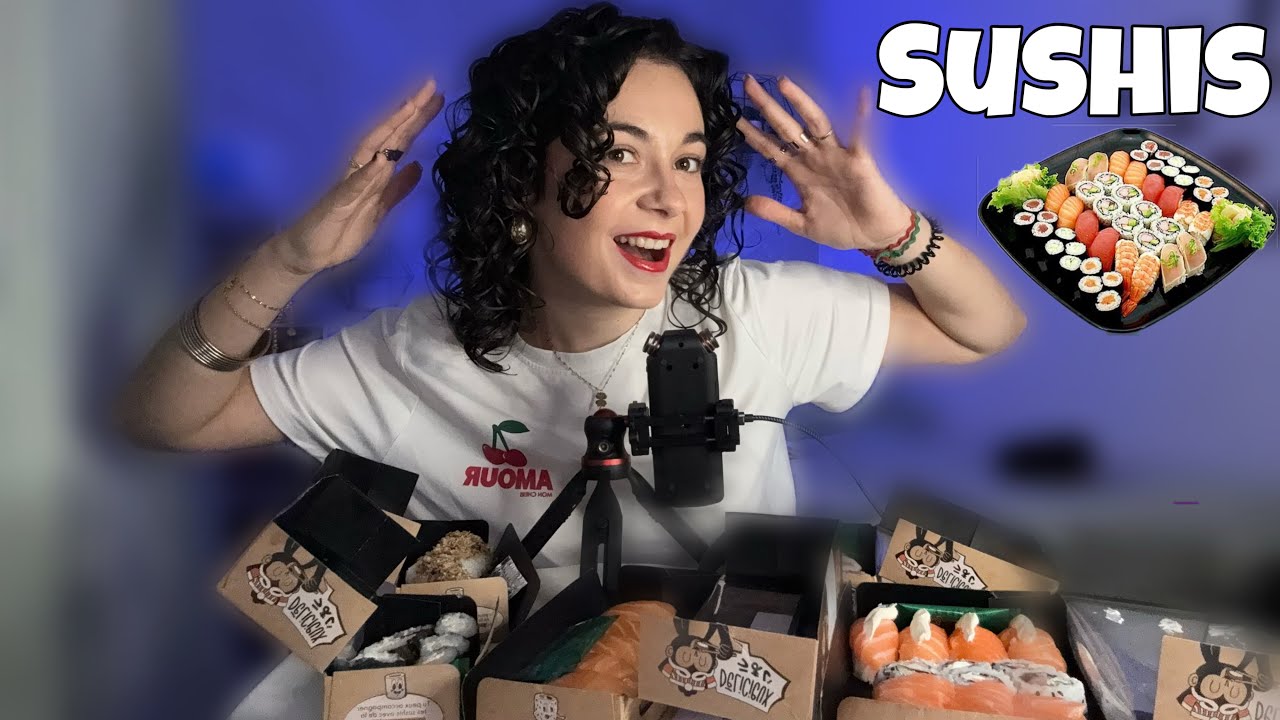   • ASMR FR • MÉGA DÉGUSTATION de SUSHIS • (avec le tascam en plus) 🍱 🍣 😍