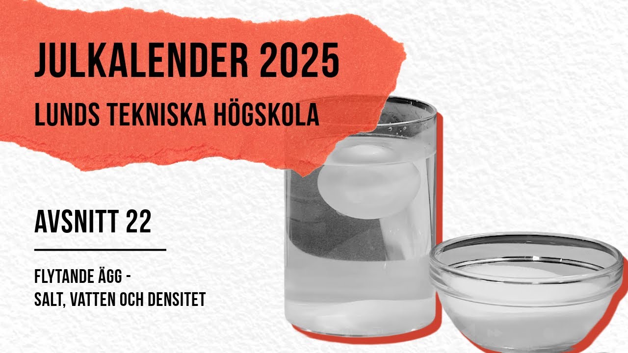 22.  Flytande ägg - Salt, vatten och densitet – LTH:s julkalender 2025