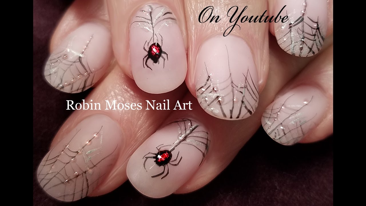 Halloween Nails | DIY Spiderweb & 3d Spiders Nail Art Design Tutorial