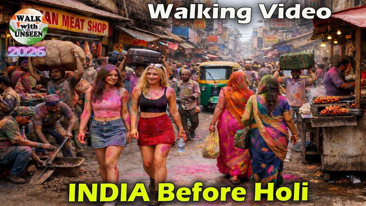 INDIAN Market Tour Before Holi Festival