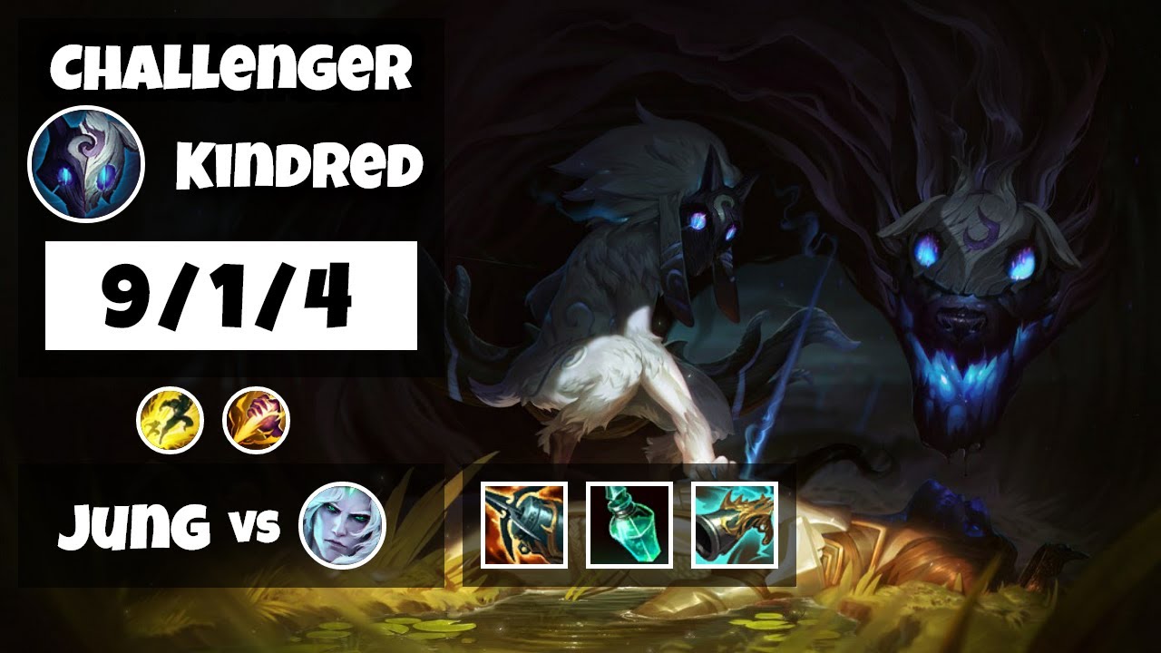 Kindred vs Viego KOREAN Challenger JUNGLE (9/1/4) - v11.8