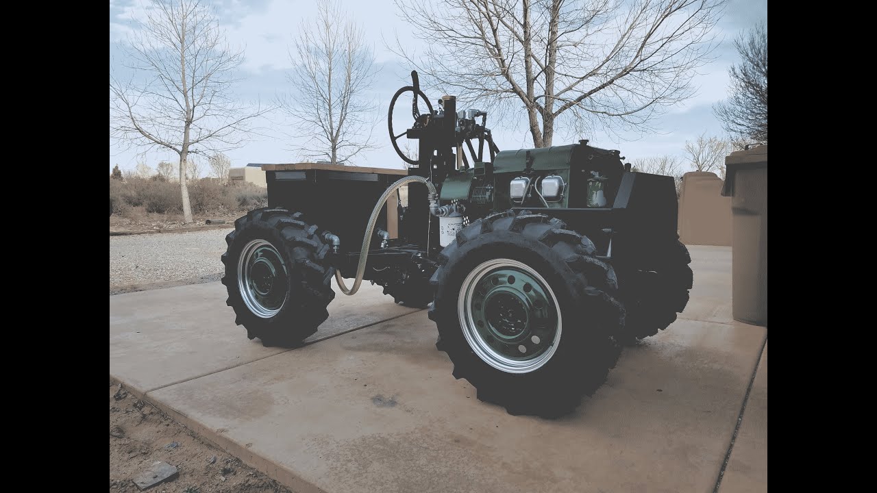 Hydraulic homemade tractor walkaround