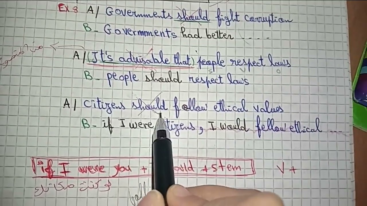 درس باك انجليزية Expressing Advice من اهم الدروس ،بأبسط شرح ممكن ❤️‍🔥
