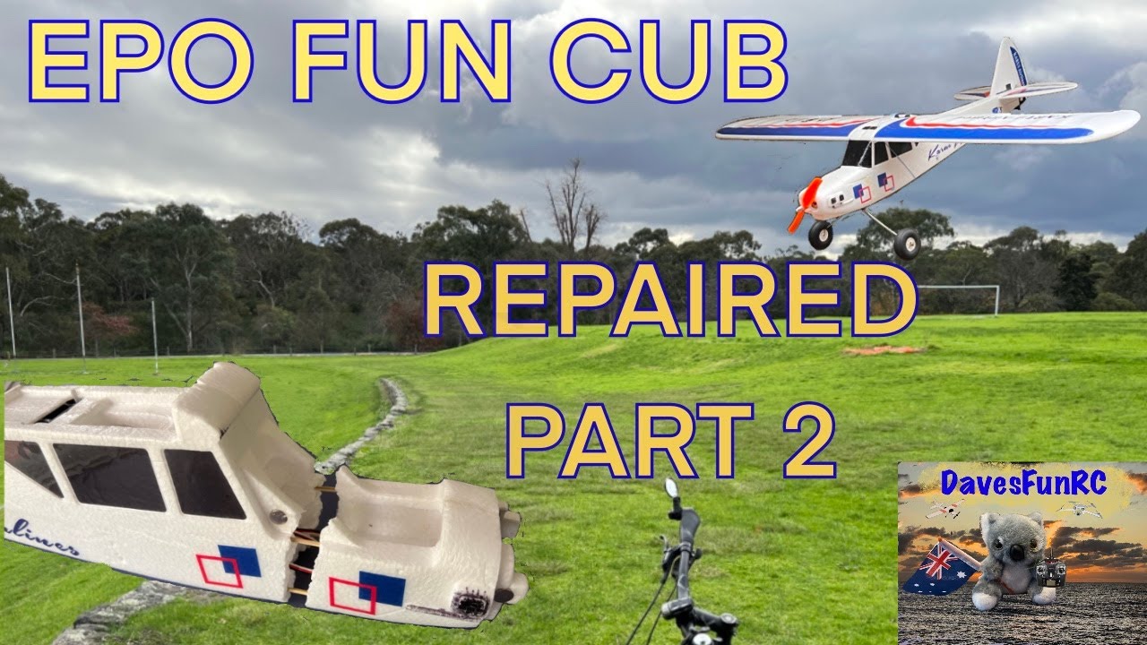 Fun Cub Repair Part 2 Cessna and Drone in the Park
