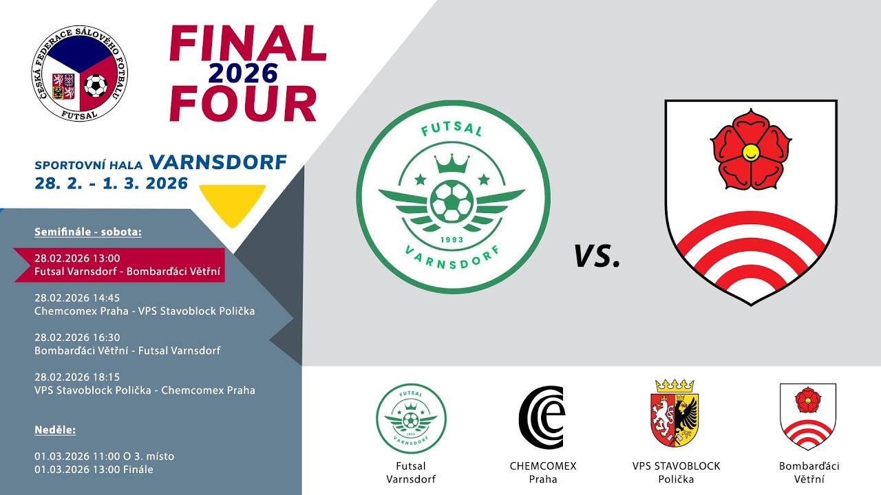 Final Four 2026 | Futsal Varnsdorf - Bombarďáci Větřní