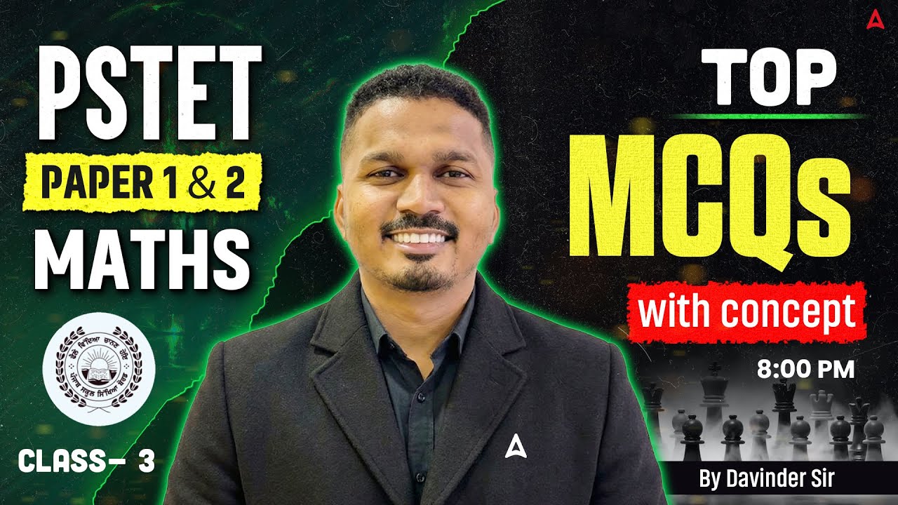 PSTET Paper 1 & 2 Exam Preparation 2026 | Maths MCQs With Concept | Maths by Davinder Sir #3