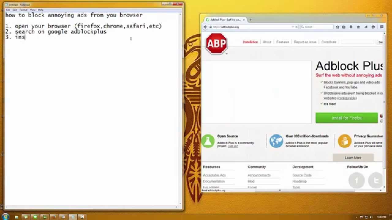 How to block ads from browser