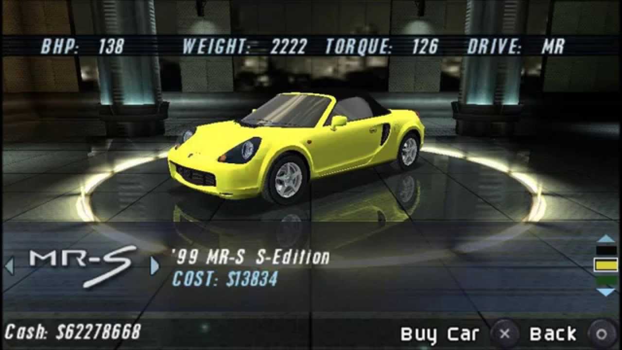 All cars from The Fast and The Furious: Tokyo Drift (PS2/PSP - 2006)
