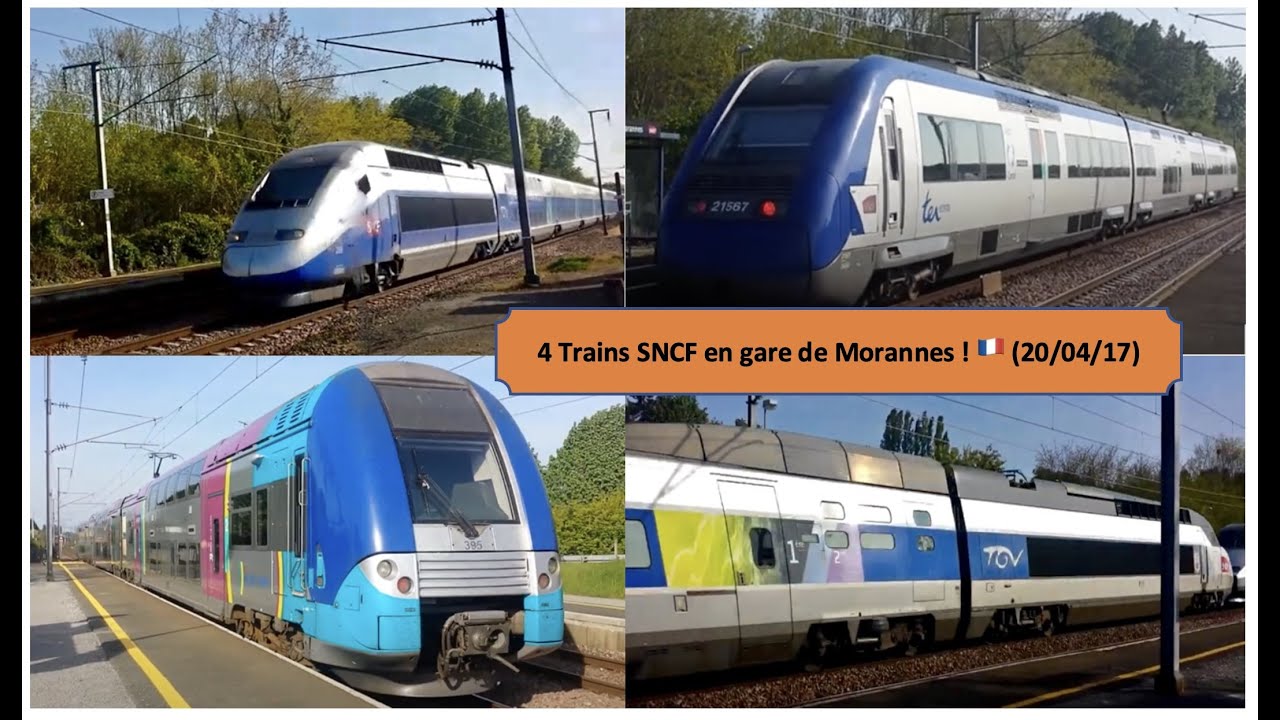 4 Trains SNCF en gare de Morannes 🇫🇷(49), 20 Avril 2017.