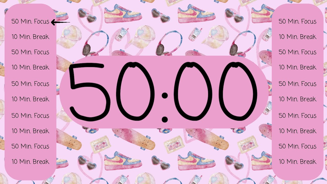 ⏳ 10-hour 50/10 Pomodoro Timer – Silent & Distraction-Free 🕒 | No Beeps, Just Focus