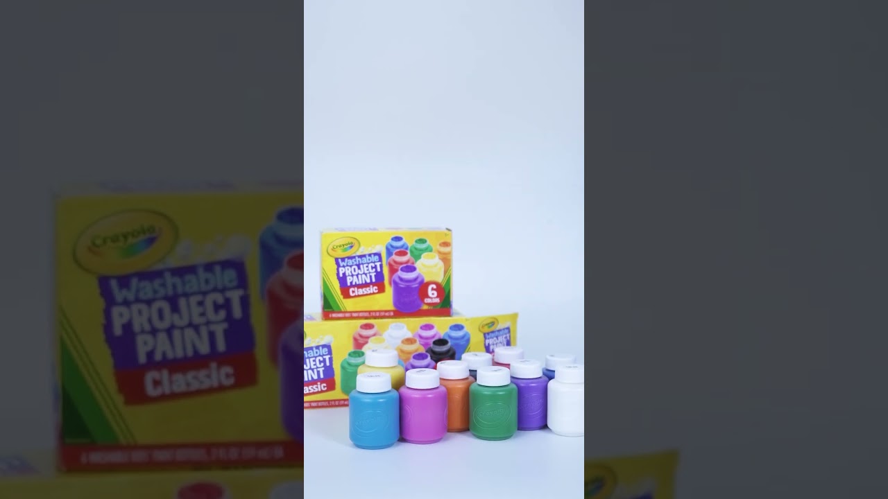 Crayola washable kids paint 6 count, 10 count - #shorts #crayola #paint