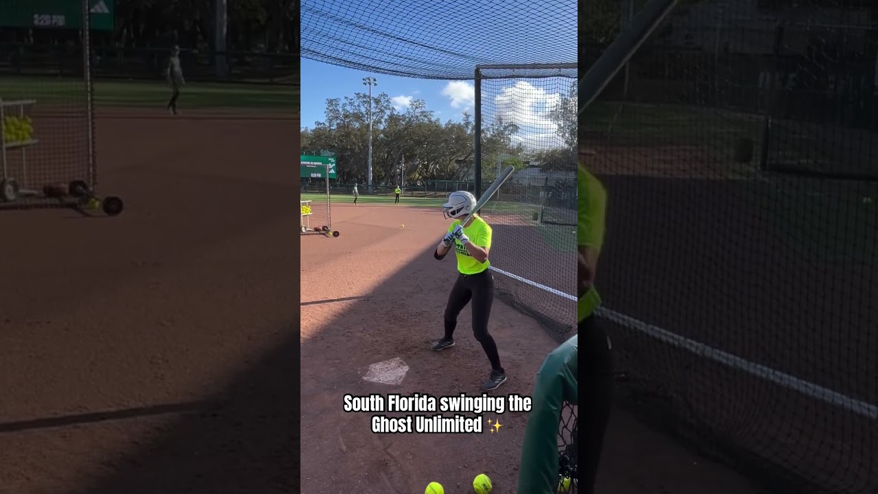 South Florida Bulls taking some big cuts with the Ghost Unlimited 👻✨ #usfbulls #softball #easton