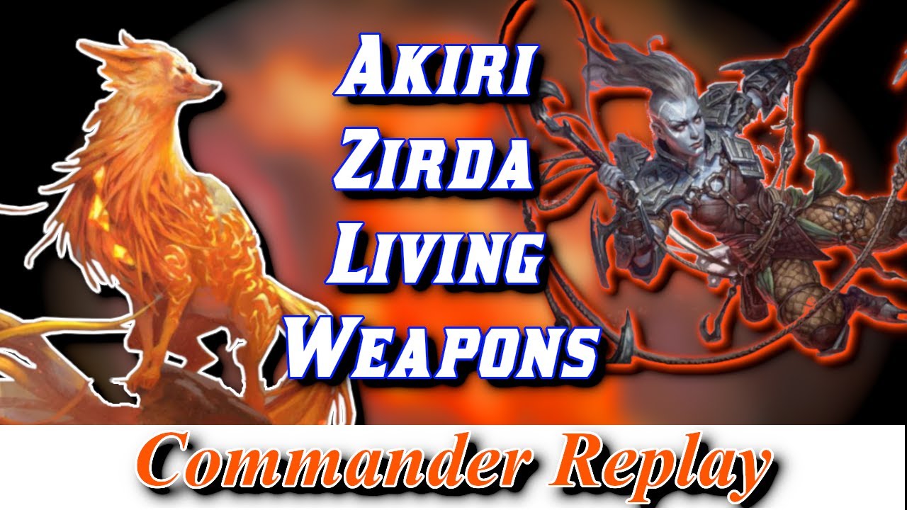 Akiri Zirda Living Weapons vs Kotori, Halana & Alena, Nicol Bolas | MTG EDH Gameplay