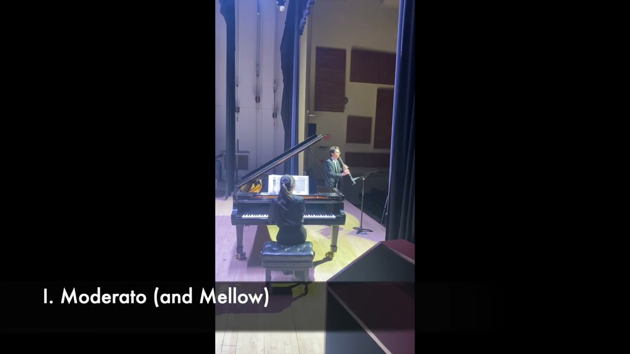 Alec Templeton: Pocket-Size Sonata No.2 for Clarinet and Piano (backstage camera during performance)