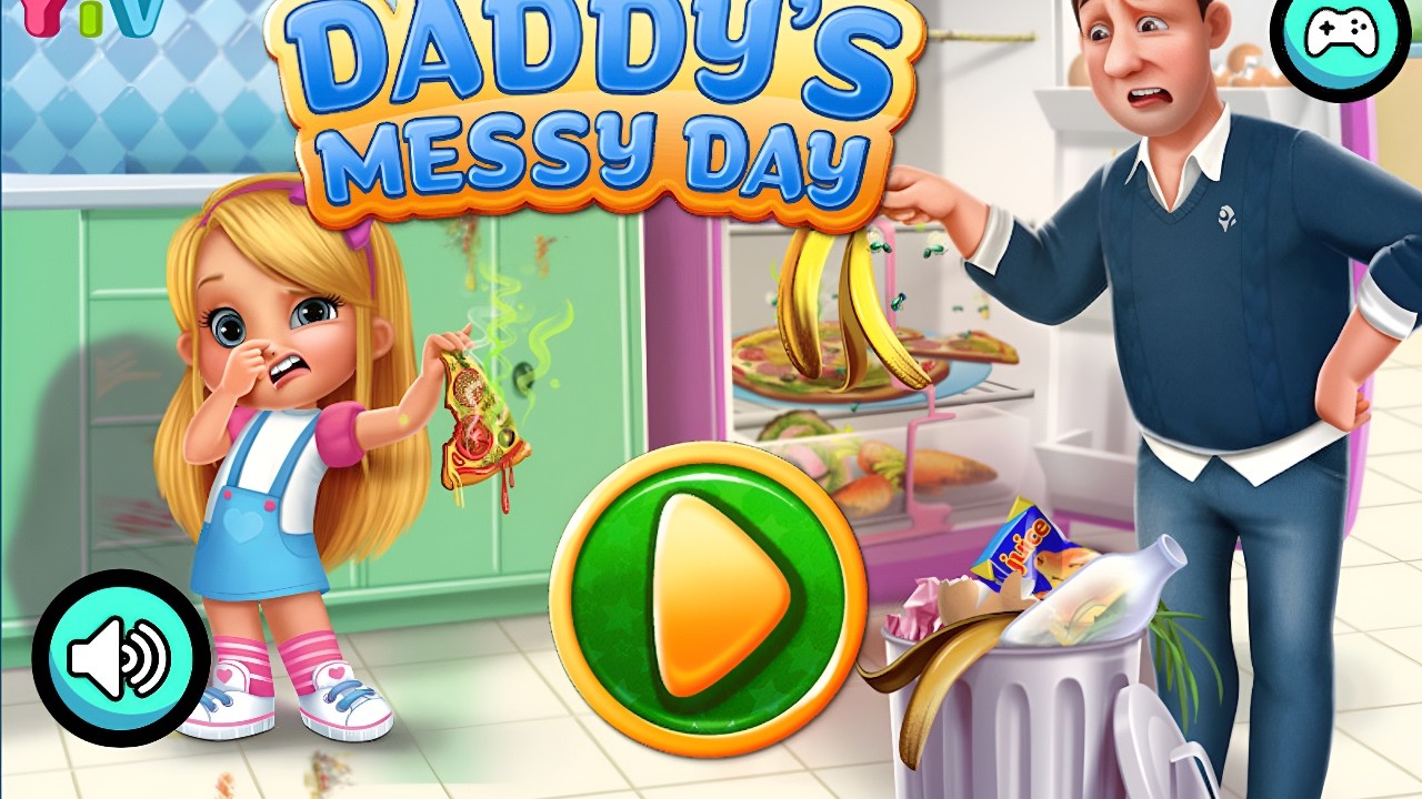Обзор и прохождение игры Daddy's Messy Day #игры #уборка #прохождениеигры #геймплей