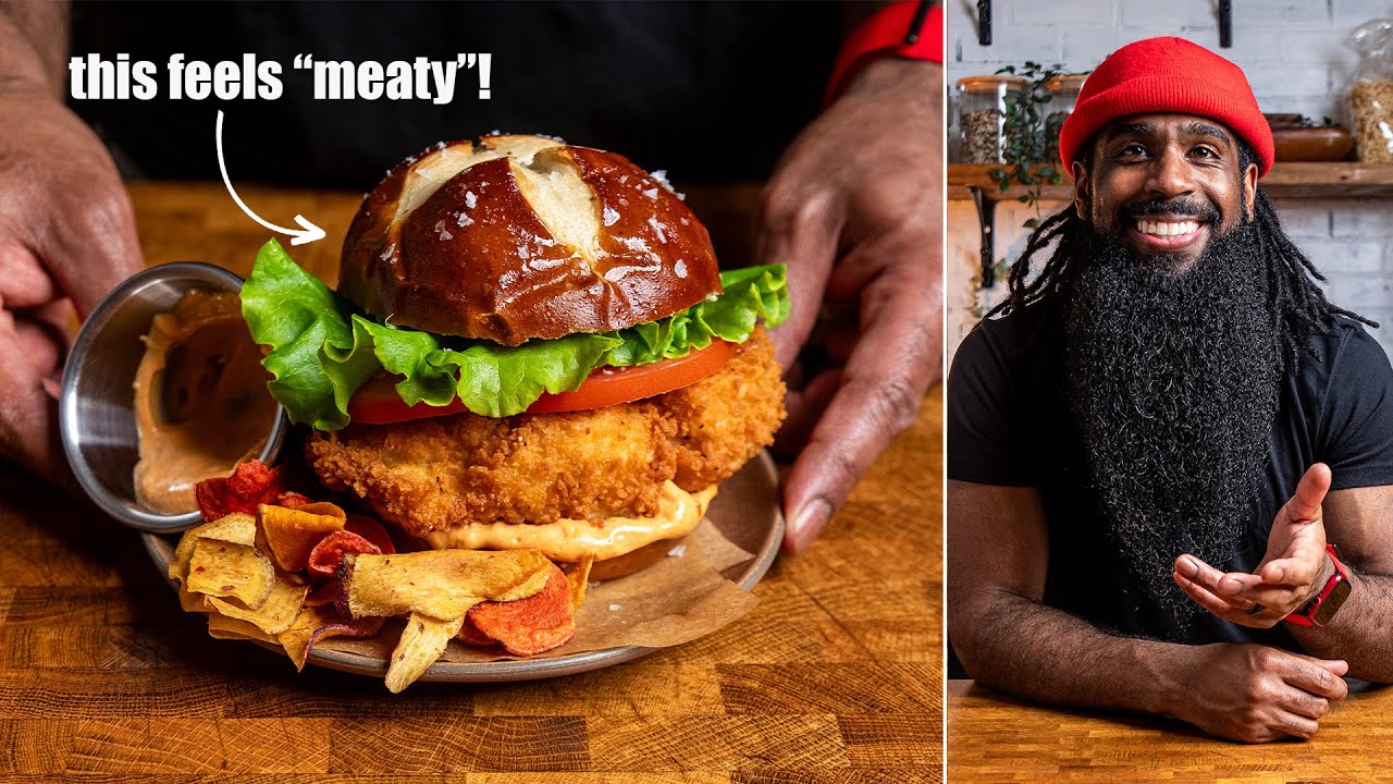 This Crispy Vegan Burger Will Blow Your Mind! You Won't Believe What It's Made From! | Vegan Meals